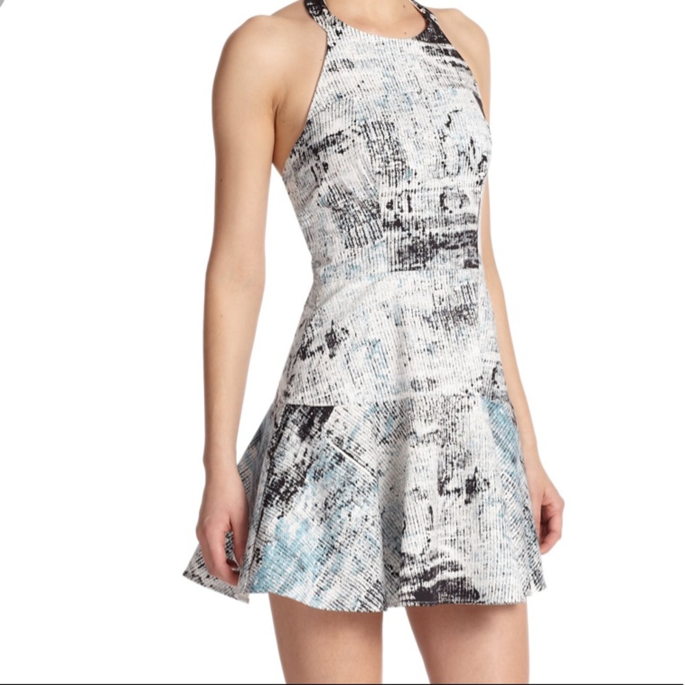 Parker halter printed mini dress